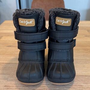 Cat & Jack Black Fleece-lined Boots 9T
